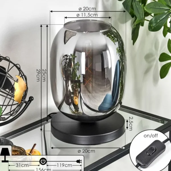 hofstein Apedo Lampe à poser Noir, 1 lumière* Lampes Modernes