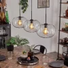 hofstein Apedo Suspension Noir, 3 lumières* Lampes En Verre