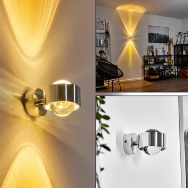 hofstein Applique murale Sapri Argenté, 1 lumière* Lampes En Verre
