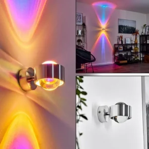 hofstein Applique murale Sapri Argenté, 1 lumière* Lampes En Verre