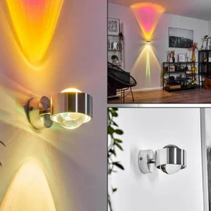 hofstein Applique murale Sapri Argenté, 1 lumière* Lampes En Verre