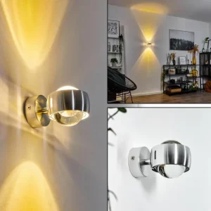 hofstein Applique murale Sapri Argenté, 1 lumière* Lampes En Verre