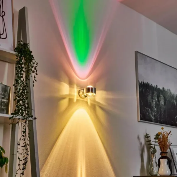 hofstein Applique murale Sapri Argenté, 1 lumière* Lampes En Verre