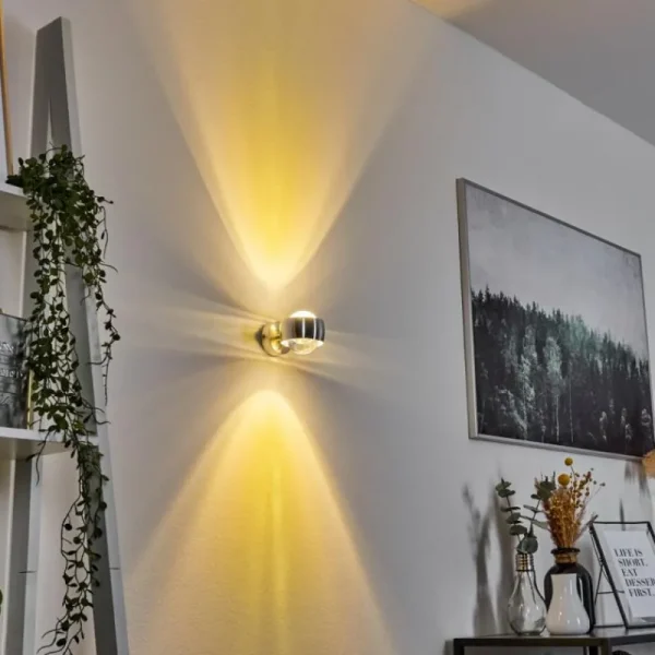 hofstein Applique murale Sapri Argenté, 1 lumière* Lampes En Verre