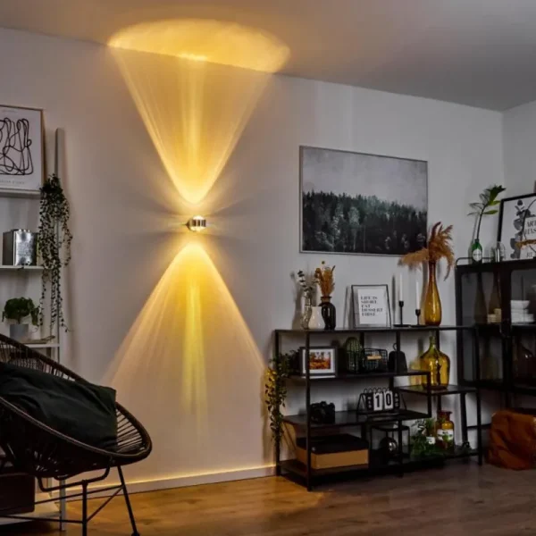 hofstein Applique murale Sapri Argenté, 1 lumière* Lampes En Verre