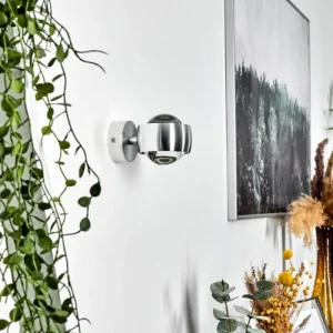 hofstein Applique murale Sapri Argenté, 1 lumière* Lampes En Verre