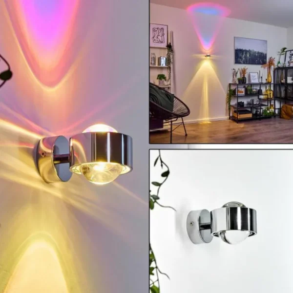 hofstein Applique murale Sapri Chrome, 1 lumière* Lampes En Verre