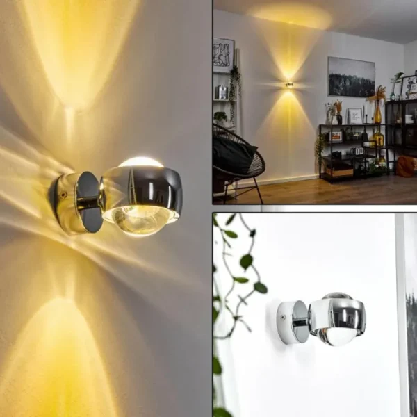 hofstein Applique murale Sapri Chrome, 1 lumière* Lampes En Verre