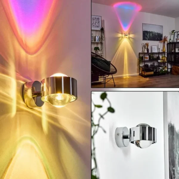 hofstein Applique murale Sapri Chrome, 1 lumière* Lampes En Verre