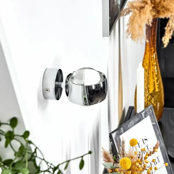 hofstein Applique murale Sapri Chrome, 1 lumière* Lampes En Verre