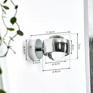 hofstein Applique murale Sapri Chrome, 1 lumière* Lampes En Verre