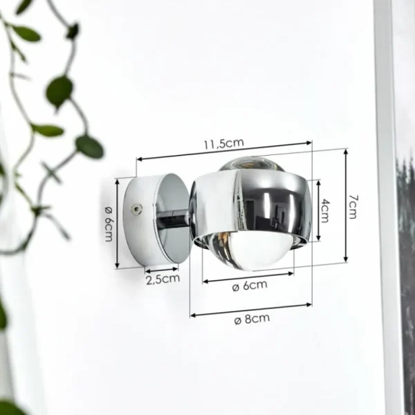 hofstein Applique murale Sapri Chrome, 1 lumière* Lampes En Verre