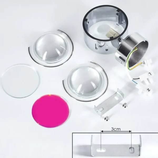 hofstein Applique murale Sapri Chrome, 1 lumière* Lampes En Verre