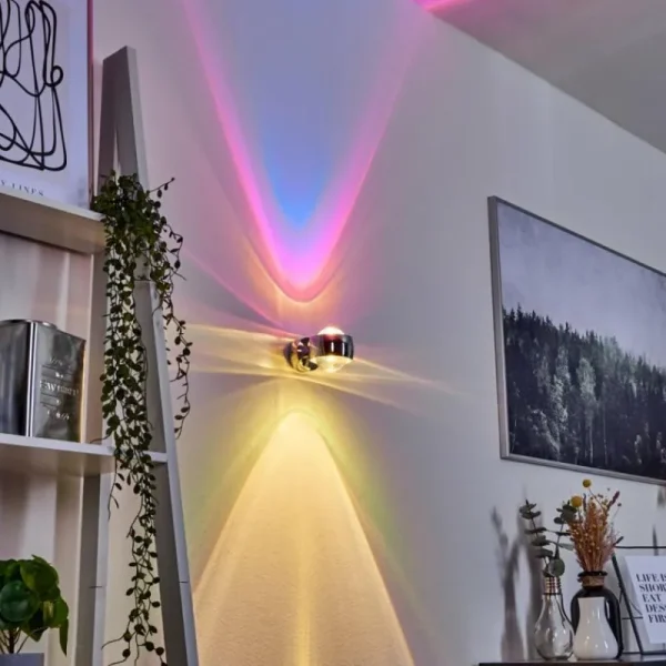 hofstein Applique murale Sapri Chrome, 1 lumière* Lampes En Verre