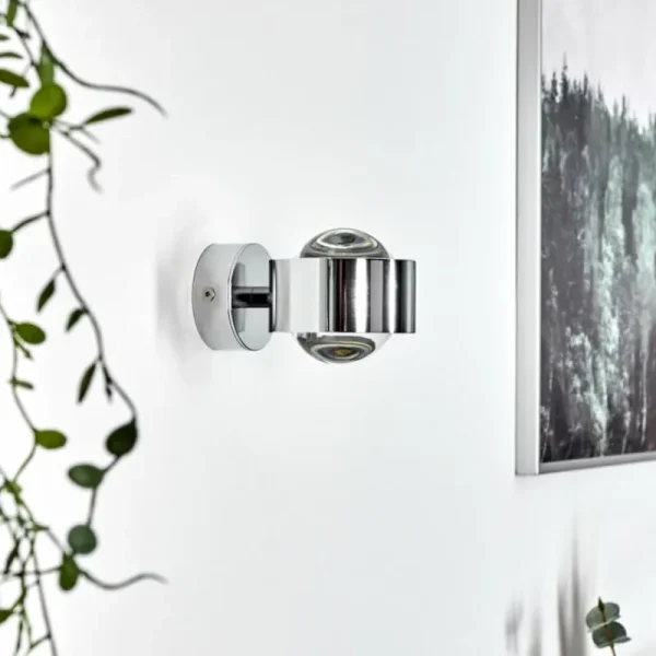 hofstein Applique murale Sapri Chrome, 1 lumière* Lampes En Verre
