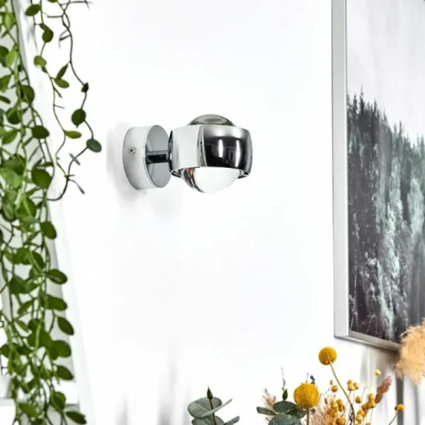 hofstein Applique murale Sapri Chrome, 1 lumière* Lampes En Verre