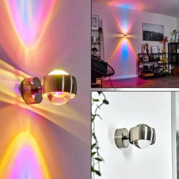 hofstein Applique murale Sapri Nickel mat, 1 lumière* Lampes En Verre