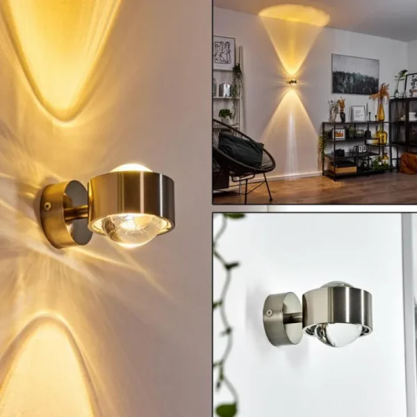 hofstein Applique murale Sapri Nickel mat, 1 lumière* Lampes En Verre