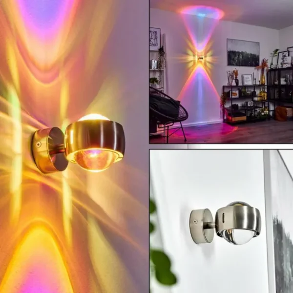 hofstein Applique murale Sapri Nickel mat, 1 lumière* Lampes En Verre