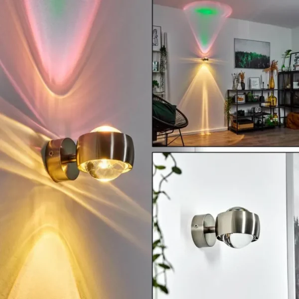 hofstein Applique murale Sapri Nickel mat, 1 lumière* Lampes En Verre