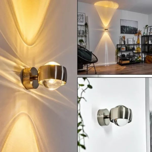 hofstein Applique murale Sapri Nickel mat, 1 lumière* Lampes En Verre