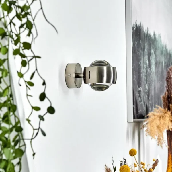 hofstein Applique murale Sapri Nickel mat, 1 lumière* Lampes En Verre