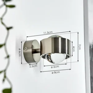hofstein Applique murale Sapri Nickel mat, 1 lumière* Lampes En Verre