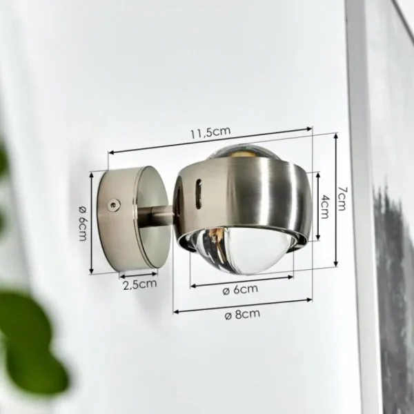 hofstein Applique murale Sapri Nickel mat, 1 lumière* Lampes En Verre