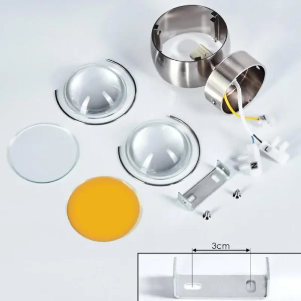 hofstein Applique murale Sapri Nickel mat, 1 lumière* Lampes En Verre