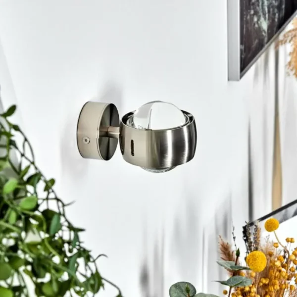hofstein Applique murale Sapri Nickel mat, 1 lumière* Lampes En Verre