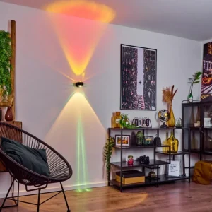 hofstein Applique murale Sapri Noir, 1 lumière* Lampes En Verre