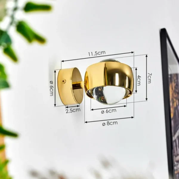 hofstein Applique murale Sapri Or, 1 lumière* Lampes En Verre