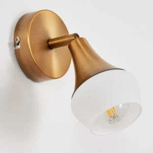 hofstein Applique murale Venizy Laiton, 1 lumière* Lampes En Verre