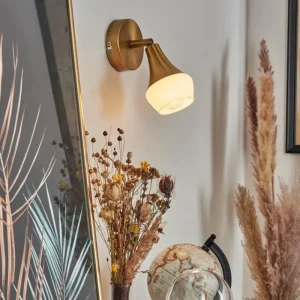 hofstein Applique murale Venizy Laiton, 1 lumière* Lampes En Verre