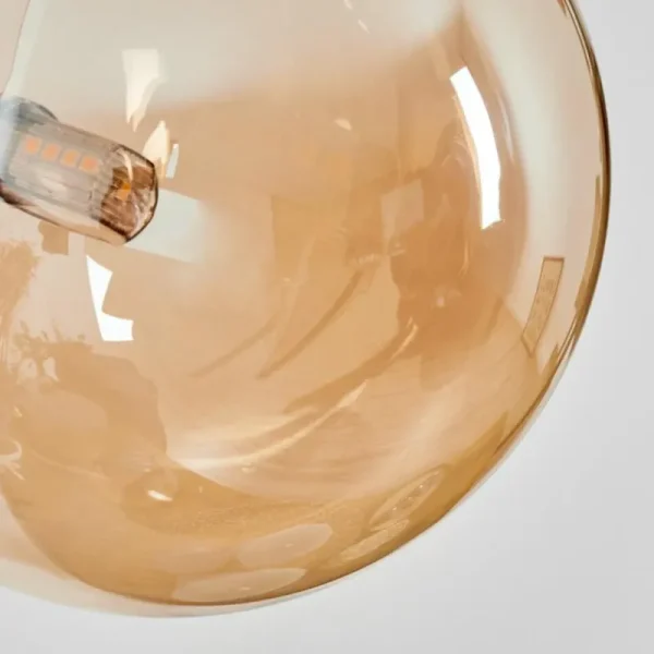 hofstein Applique murale - Verre 10, 15 cm Chehalis Ambre, Fumé, 3 lumières* Lampes Modernes