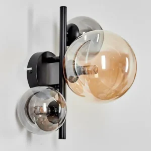 hofstein Applique murale - Verre 10, 15 cm Chehalis Ambre, Fumé, 3 lumières* Lampes Modernes