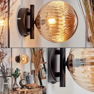 hofstein Applique murale - Verre 15 cm Chehalis Ambre, 1 lumière* Lampes Modernes