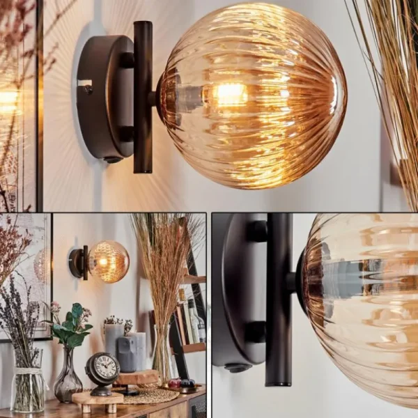 hofstein Applique murale - Verre 15 cm Chehalis Ambre, 1 lumière* Lampes Modernes