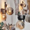 hofstein Applique murale - Verre 10 cm, 12 cm Chehalis Ambre, Clair, Fumé, 3 lumières* Lampes Modernes