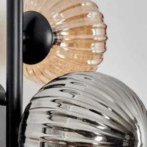 hofstein Applique murale - Verre 10 cm, 12 cm Chehalis Ambre, Fumé, 3 lumières* Lampes Modernes