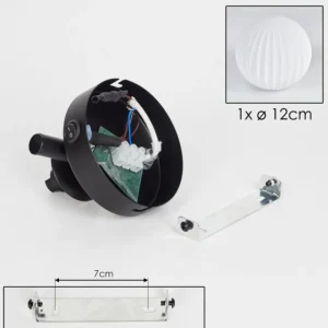 hofstein Applique murale - Verre 12 cm Chehalis Blanc, 1 lumière* Lampes Modernes