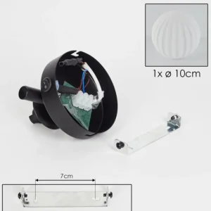 hofstein Applique murale - Verre 10 cm Chehalis Blanc, 1 lumière* Lampes Modernes