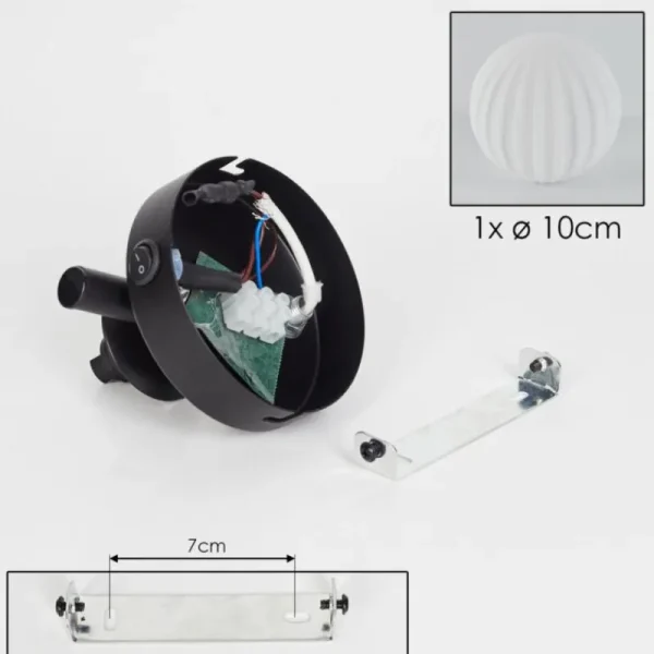 hofstein Applique murale - Verre 10 cm Chehalis Blanc, 1 lumière* Lampes Modernes