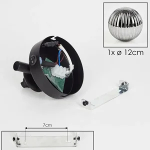 hofstein Applique murale - Verre 12 cm Chehalis Fumé, 1 lumière* Lampes Modernes