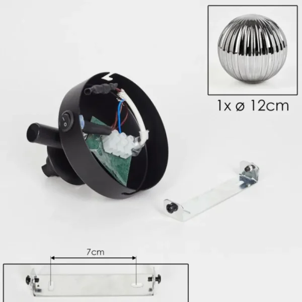 hofstein Applique murale - Verre 12 cm Chehalis Fumé, 1 lumière* Lampes Modernes