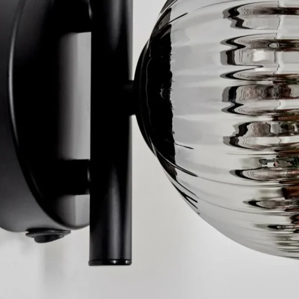 hofstein Applique murale - Verre 12 cm Chehalis Fumé, 1 lumière* Lampes Modernes