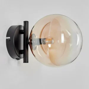 hofstein Applique murale - Verre 15 cm Chehalis Ambre, Clair, 1 lumière* Lampes En Verre