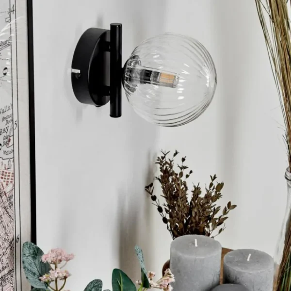 hofstein Applique murale - Verre 12 cm Chehalis Clair, 1 lumière* Lampes Modernes