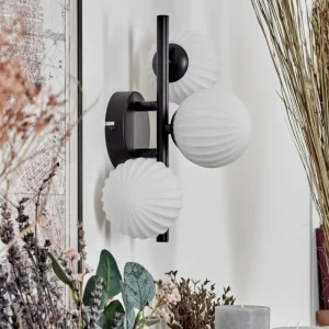 hofstein Applique murale - Verre 10 cm Chehalis Blanc, 3 lumières* Lampes Modernes