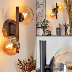hofstein Applique murale - Verre Chehalis Ambre, 2 lumières* Lampes En Verre